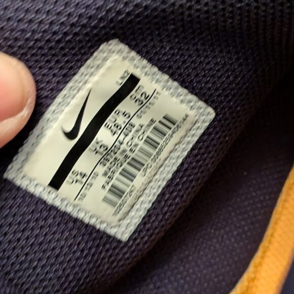 B31 NIKE Air Flight Falcon Obsidian/White/Circuit Orange - Picture 9 of 9